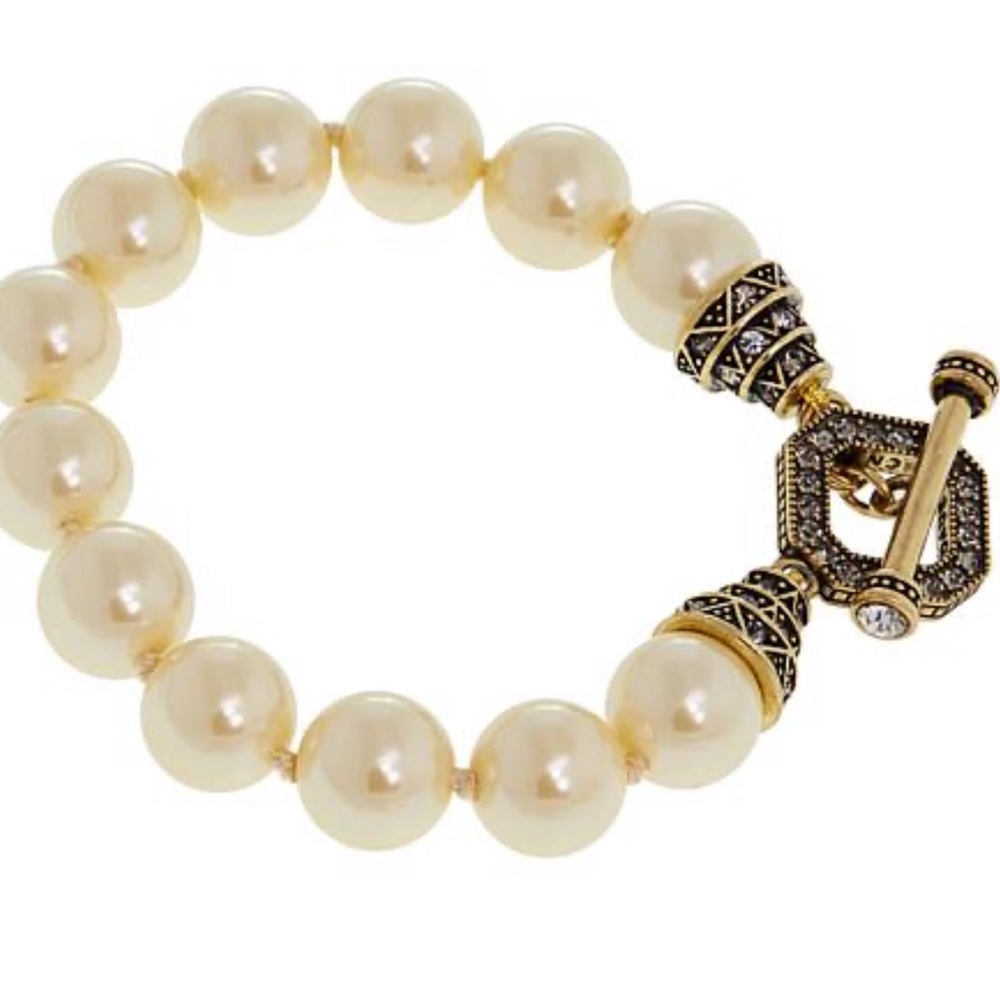 Heidi Daus beaded toggle bracelet EUC